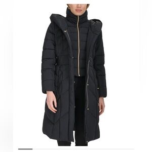 Cole Haan - Women's Bibbed Hooded Puffer Coat